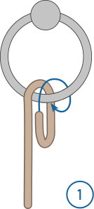 1 1/2 Rundtörn mit 2 halben Schlägen 1 ½ Rundtörn mit 2 halben Schlägen