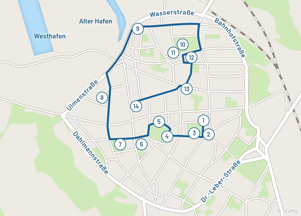 Stadtrundgang Altstadt Wismar Karte Rundgang durch die Wismarer Altstadt